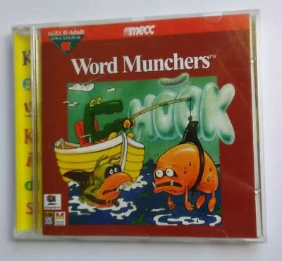 WORD MUNCHERS CD-ROM 1996 AGES 6-ADULT TESTED WORKS FREE SHIPPING - Image 1 of 3