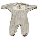 Vintage Noah’s Arc sleeper bodysuit baby infant 3 month neutral 90s embroidered