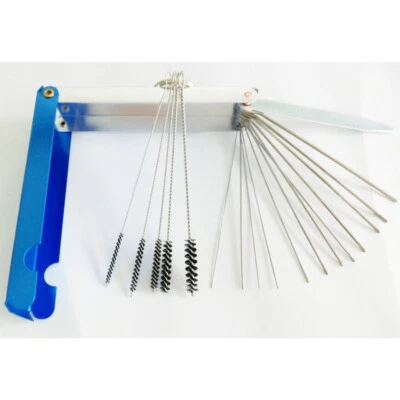 Motorcycle ATV Carburetor Carb Jet Deposit Remove Cleaning Tool Wire Cleaner Set - Image 1 of 4