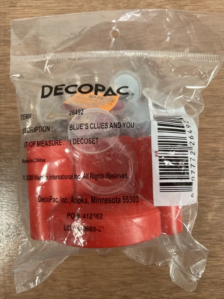 DecoPac Blues Clues And You Синяя Лопата Пурпурные Часы Декосет Торт Топпер НОВЫЙ! - Изображение 1 из 4