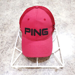 Ping Golf Hat Cap Fitted One Size PGA Red Outdoors Cotton Embroidered G15 Sports