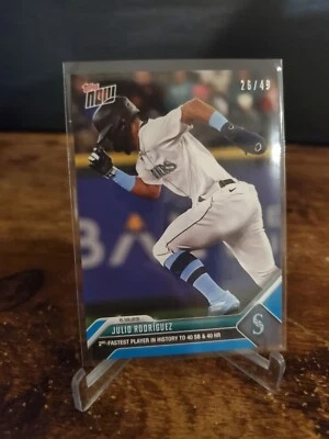 2023 Topps Now #459 Julio Rodriguez Blue Parallel Card #d 26/49 - Image 1 of 2