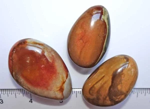 Polychrom Jaspis - 3 polierte Kieselsteine - Madagaskar sc749h - Bild 1 von 15