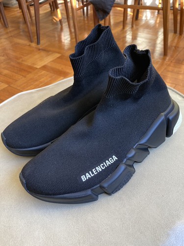 NUOVE scarpe da ginnastica Balenciaga nere LT lavorate a maglia velocità taglia 6 36 nuove con scatola
