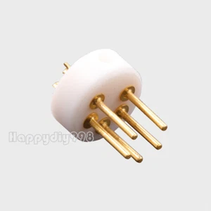 2pcs EIZZ Male 5pin Din Plug Tonearm Connector For Turntable LP PTFE Insulator - Picture 1 of 4