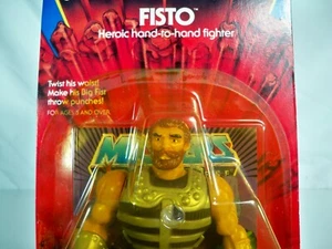 K22i05091 FISTO MOC MINT ON SEALED CARD HE-MAN 1983 MOTU VINTAGE FIGURE MATTEL - Picture 1 of 12