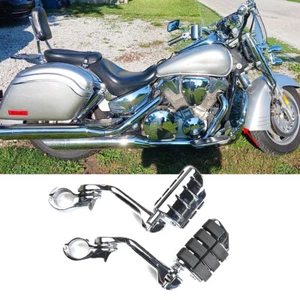 Clavijas de pie de carretera de 1-1/4" de ángulo largo con montaje para Honda Shadow VT VTX 750 1300 - Imagen 1 de 10