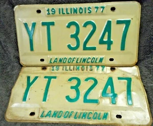 Placas de licencia de Illinois 1977 - Imagen 1 de 1