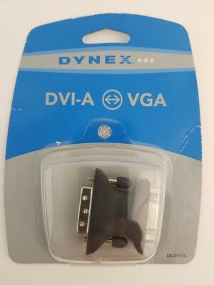 Dynex DVI-A Male to VGA 15 Pin Female Adapter Connector Piece - Image 1 of 4