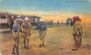 Postcard FX: Teddy Roosevelt, Porters, Expedition for Smithsonian, 1910's Africa - Picture 1 of 2