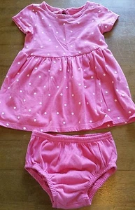 Wonderkids girls size 18 mos dress, bottoms included pink w/ white polka-dots. - Picture 1 of 5
