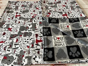 Baby Blanket 36x42 flannel “Dogs are my favorite people” - Picture 1 of 4