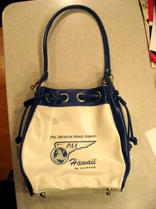 Rare Vintage Certified Pan Am Hawaii Holiday Clipper Beach Bag with Draw - Picture 1 of 14