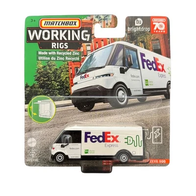 2023 Matchbox Working Rigs FedEx Express Truck Brightdrop Zevo 600 - Image 1 of 2