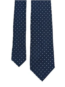 Polo Ralph Lauren Navy Polka-Dot Silk Woven Repp Tie Made In Italy - Picture 1 of 6