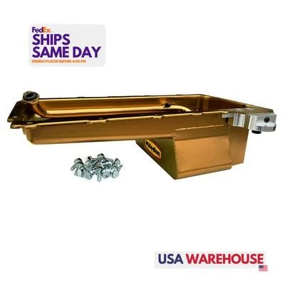 Milodon 30917-1, One Fits GM LS Oil Pan Kit Cadmium Steel Performance Parts - Image 1 of 4