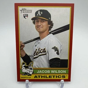 2025 Topps Heritage Mega Red Border - Jacob Wilson Rookie # 15 - Picture 1 of 2