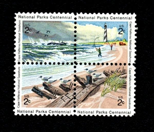 USA National Parks Centennial - Block of Four 2 cent stamps (SC# 1448-1451) MNH - Picture 1 of 2