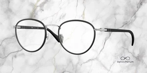 Occhiali da vista uomo PERSOL PO2410VJ 1119 Phantos Argento Nero Op lenti demo 49 mm - Foto 1 di 2