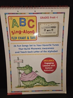 Vintage Scholastic ABC Sing-Along Flip Chart And Tape Lessons & Activities 2000 - Image 1 of 4