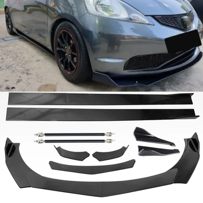 For Honda Fit Jazz Hatchback Front Bumper Lip Splitter Spoiler Rear Lip Carbon - Image 1 of 4