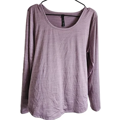 90 Degrees Womens Sz XL Long Sleeve Lightweight Athletic Shirt Mauve Purple - Image 1 of 3