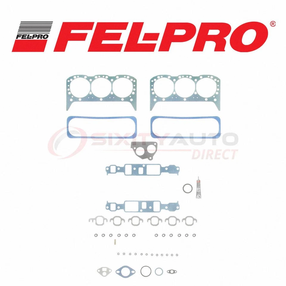 Fel-Pro Cylinder Head Gasket Set for 1982-1985 GMC S15 2.8L V6 - Engine kq Foto 1 de 4
