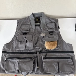 Browning Vest Men's Medium Gray Shooting Cargo. - Picture 1 of 3