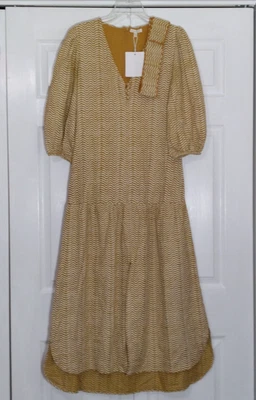 NUEVO Maxi Vestido Anna Cate Nicole Sienna Sello Manga Abullonada con Faja Talla XS $292 NUEVO CON ETIQUETAS Foto 1 de 4