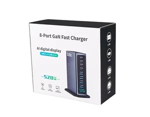 520W Desktop GaN Ladegerät 8 Port USB Typ C PD Ladestation Fast Charge - Bild 1 von 4