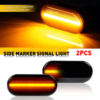 2x LED Side Marker Lights Turn Signal Sequential For 99-03 Volkswagen New Beetle - Image 1 of 4