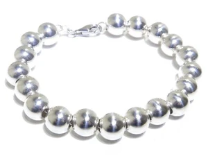 Damen .925 Silber ausgefallenes großes rundes Stil schönes Perlen Armband 25,8 Gramm - Bild 1 von 6
