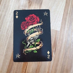 ROSES-  TWO of DIAMONDS- Epic Tattoos Playing Card - Picture 1 of 3