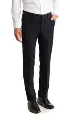 Berle BNWOT mens solid black flat front Trousers 35R pants - Image 1 of 4