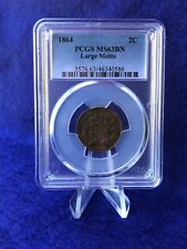 1864 2c CENT PIECE LARGE MOTTO *PCGS MS63 BN CHOICE UNCIRCULATED*