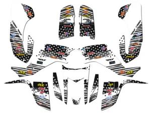 All Years KFX 400 MERICA Grey Senge Graphics Kit Compatible with Kawasaki - Picture 1 of 7