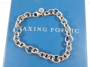 Waxing Poetic Sterling Silver 925 Oval Link Cable Bracelet - Picture 1 of 4