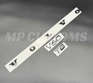 Juego de letras de portón trasero negro brillante Volvo V60 T8 para SUV - Imagen 1 de 5