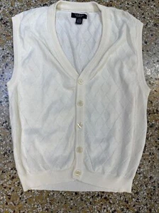 Vintage GUESS GOLF Sweater Vest Mens Medium 100% Cotton Made In USA - Picture 1 of 8