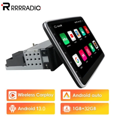 1DIN 10.1 Zoll Android 13 Autoradio mit Apple Carplay GPS NAVI WIFI BT USB DAB+ - Bild 1 von 4