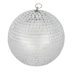 QTX Lightweight Silver Mirror Dance Disco Party DJ Ball 200mm 8" - Picture 1 of 1
