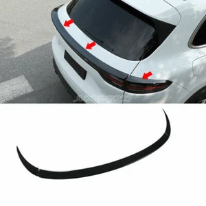 Bright Black Rear Trunk Middle Spoiler Wing Cover For Porsche Cayenne 2019-2023 - Picture 1 of 5