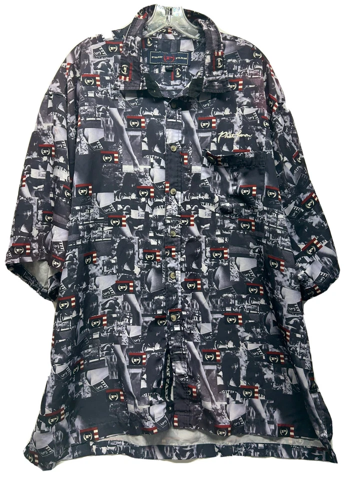 Мужская винтажная фиолетовая рубашка Phat Farm размер 3XL Kimora Lee AOP на пуговицах (G3) - Изображение 1 из 4