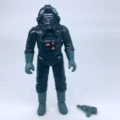Vintage Star Wars IMPERIAL TIE FIGHTER PILOT Figure & Gun Kenner 1982 Original Cover