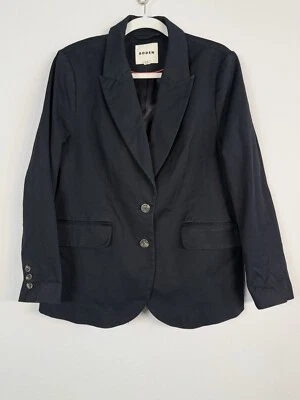 Boden Women’s Black Button Front Lined Blazer Jacket Stretch Size 16-18 Career - Image 1 of 4