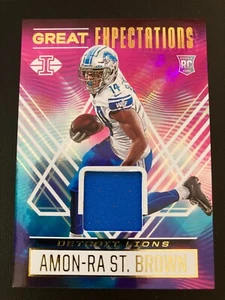 2021 Panini Illusions Great Expectations Rookie RC Memorabilia Amon-Ra St. Brown - Bild 1 von 2