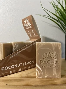 Lot of (5) PACHA SOAP Co Coconut Lemon Bar Soap with Coconut Milk Shea Butter - Picture 1 of 5