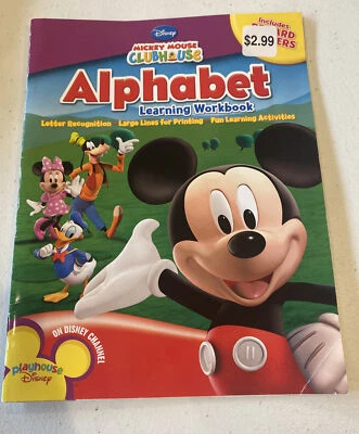 Mickey Mouse Club House Alphabet Learning Work Book Reward Stickers - Image 1 of 3
