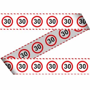30TH BIRTHDAY BARRIER TAPE TRAFFIC SIGN PARTY ACCESSORY - Picture 1 of 1