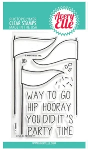 Juego de estampillas adhesivas transparentes Avery Elle ""You Did It"" ST-21-44 fabricación de tarjetas - Imagen 1 de 5